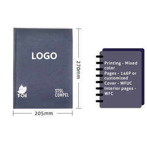 A4 a5 a6 logo personalizzato taccuino semplice stampa personalizzata copertina rigida ufficio agenda giornaliera quaderno mensile - Product Image 3