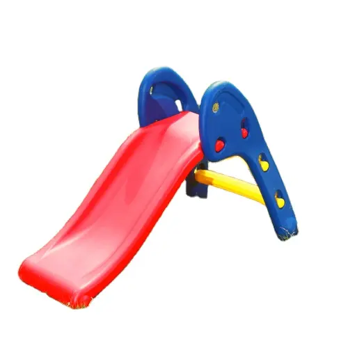 Équipement d'intérieur de terrain de jeu de glissière pliable en plastique prouvée par CE d'enfants bleu rouge et jaune de glissière extérieure d'enfants de glissière en plastique d'enfants