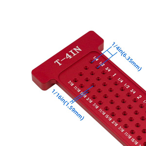 T tipi hassas ağaç İşleme Scriber ölçme aracı kare alüminyum alaşım kazımalı aracı delik konumlandırma göstergesi DIY projeleri için - Product Image 5