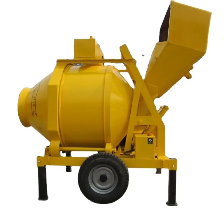 Pompa Pump 750l ile taşınabilir dizel küçük beton mikseri/400L dizel motor beton mikser makinesi