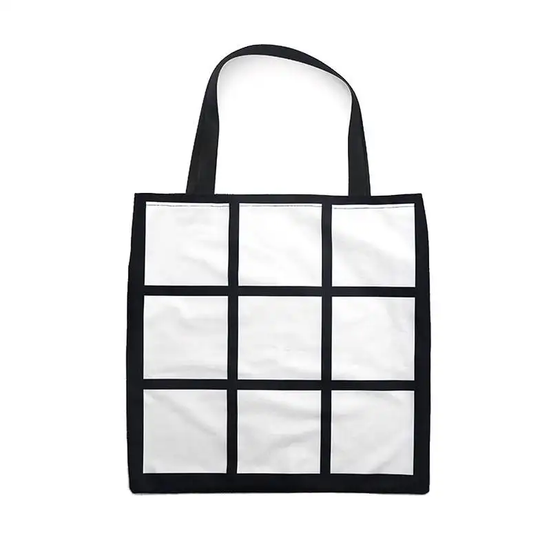 Shopping Bag Sublimation Nove sacolas de compras Sublimation Blank Square handbag