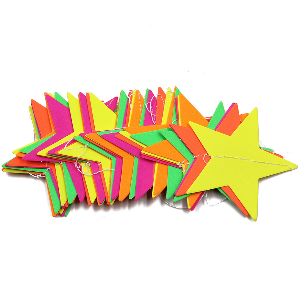 Guirlande étoile colorée néon-1pc de 4,5 mètres