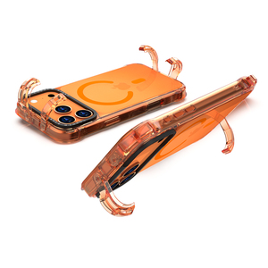 Casing Ponsel Magnetik Laser Oranye Mewah Buatan Khusus untuk iPhone 17 16 Pro Max, Pelindung PC Anti Benturan - Product Image 6