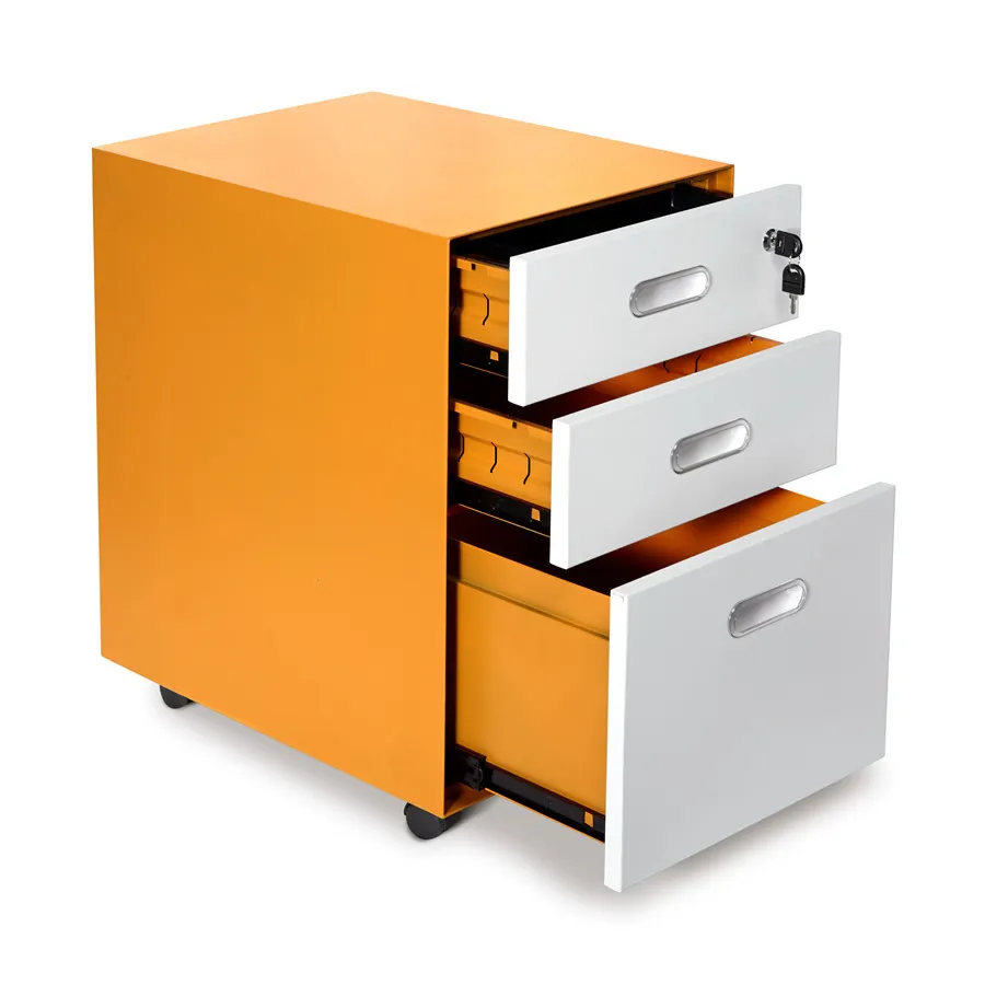 GDLT 3 cajón móvil de Metal de Oficina del Gabinete de archivo de muebles de acero Vertical de gabinete de almacenamiento de