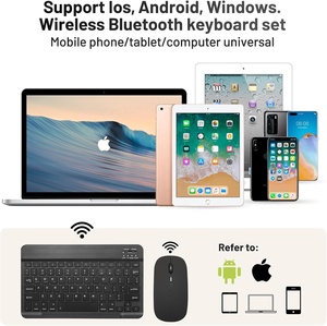VONN Custom Lightweight Office <strong>Computer</strong> Rechargeable Ultra Slim Multi-Device <strong>Wireless</strong> BT <strong>Keyboard</strong> and <strong>Mouse</strong> <strong>Combo</strong> for Tablet - Product Image 5