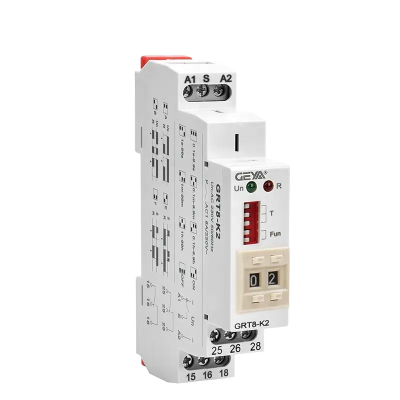 Nuovo arrivo GEYA GRT8-K impostazione digitale Timer relè AC DC 12V 24V 220V 230V multifunzione ritardo On Off relè