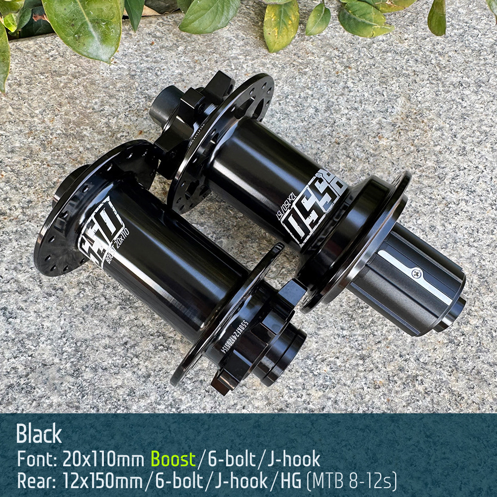 Noir F20x110 Boost+r 12x150/HG-32 Trous/6-Boulons/J-Bend