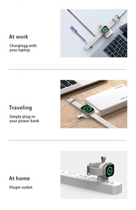 นาฬิกาแม่เหล็กไร้สายแบบพกพา USB-C USB-A มินิสมาร์ทวอชสำหรับ Apple Watch 8 7 6 5 iWatch 7 6 5รับประกัน1ปี - Product Image 6