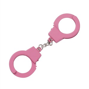 银色粉色迷你手铐形金属钥匙扣迷你金属手铐钥匙扣促销礼品 - Product Image 1