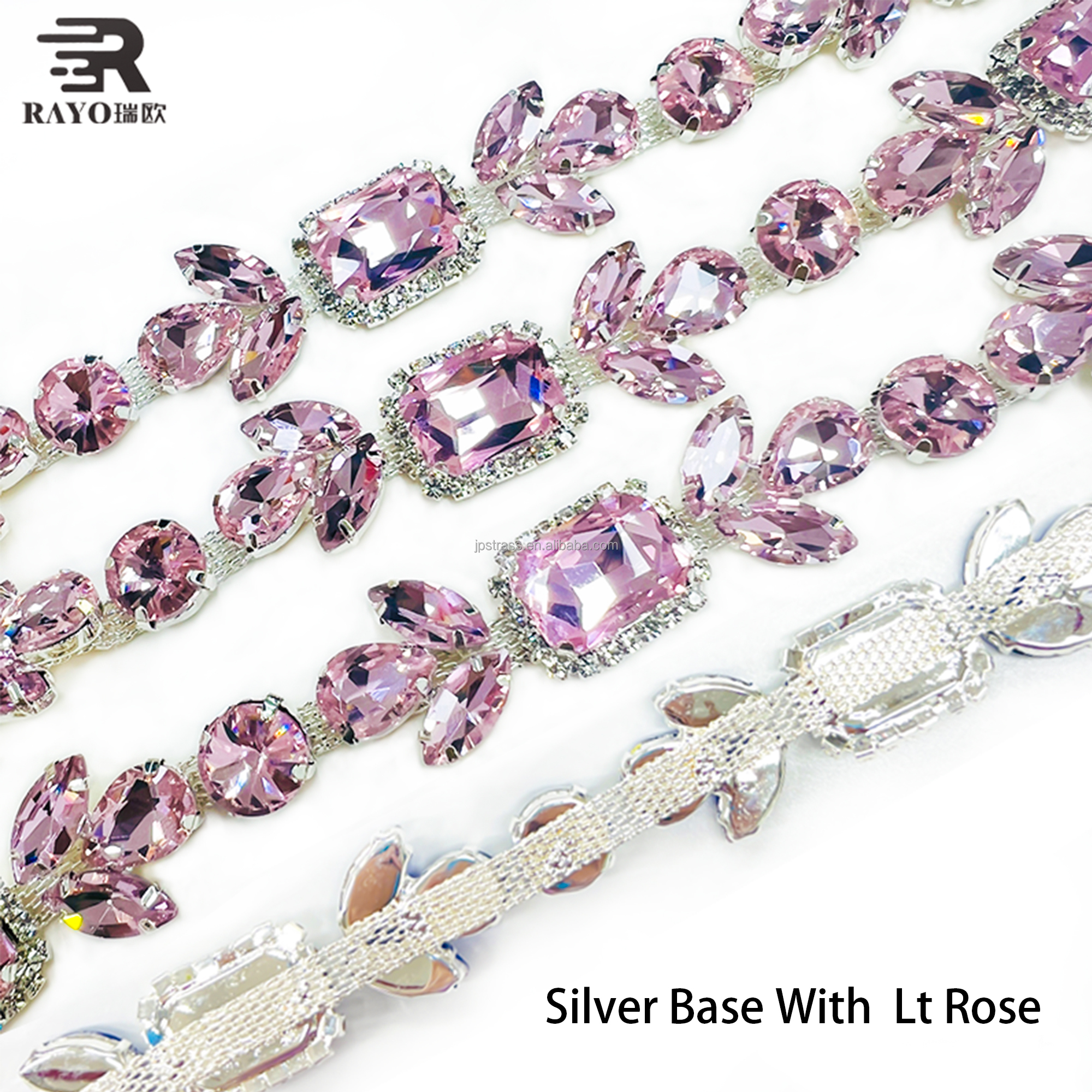 Silver base with rose