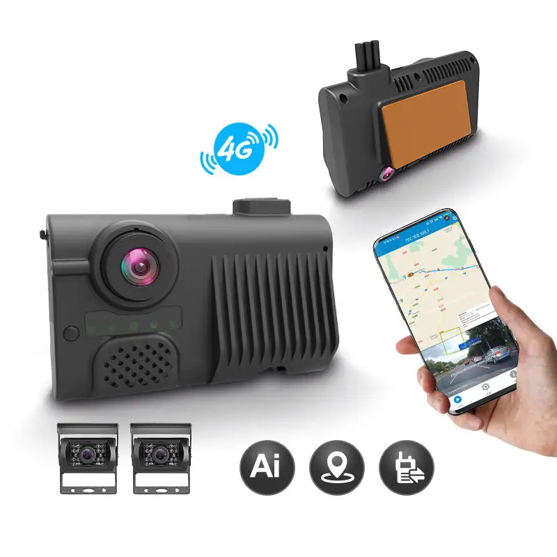 Ultravision DMS Ai Dashcam 4G Dash Camera auto Dvr 4G auto macchina fotografica camion 4 canali Ai Dash Cam 4G