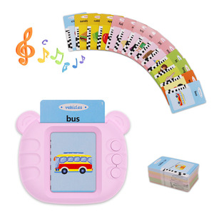 Bambino che parla Flash Card giocattoli di apprendimento macchina che parla 112 parole francesi per età da 2 a 4 anni di lettura della funzione inglese - Product Image 1