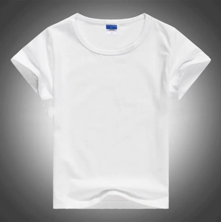 T-shirt branca Fabricantes Atacado Homens e Mulheres Crianças T-shirt Transferência Térmica Sublimação Blank Modal Amostra Grátis Algodão