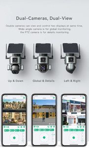 20x optik Zoom 6MP UHD açık 4G güneş kamera çift Lens 360 Ptz IP Wifi akıllı güvenlik düşük güç iki yönlü ses bulut veri - Product Image 6