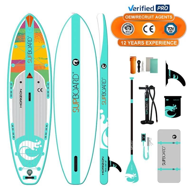 SUPBOARD Placa inflável portátil para surf surf 2 pessoas, placa inflável barata de venda quente