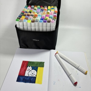ปากกาเน้นข้อความศิลปะ80 100 120สีปลายคู่หมึกแบบถาวรปากกาเขียนแอลกอฮอล์ไม่เป็นพิษศิลปะมาร์กเกอร์แบบศิลปะพร้อมแปรงหัว PE ดีไซน์ใหม่จากโรงงาน - Product Image 3
