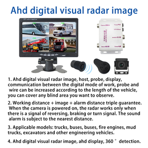 Detector do radar para o sistema do <span class=keywords><strong>sensor</strong></span> do estacionamento do caminhão com luz instantânea do alarme da voz câmera reversa do caminhão 24V com sistema do <span class=keywords><strong>sensor</strong></span> do estacionamento - Product Image 6