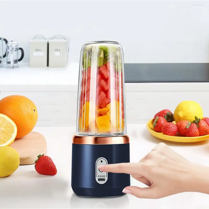 Gadget da cucina 400ML tazza 40W elettrico spremiagrumi fresco frullatore Mini frullatore portatile succo di frutta con 6 lame