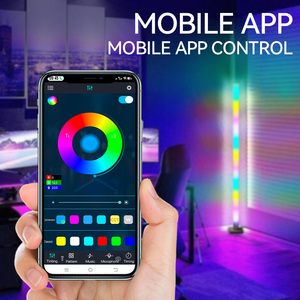 Fantezi köşe LED zemin lambası RGBW renkler değiştirilebilir USB şarj uzaktan & APP kontrol atmosfer 360 RGB tüp değnek ayakta lamba - Product Image 5