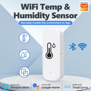 Wifi Tuya智能温湿度传感器，无需集线器，电池供电，可与Google Home和Alexa配合使用 - Product Image 3