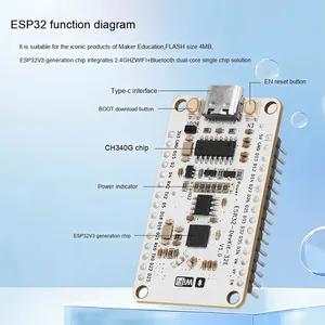 ESP32-DevKit-32E電子モジュールとキット内蔵ESP32V3ジェネレーションコアWIFI Bluetoothデュアルコア開発ボード用 - Product Image 2