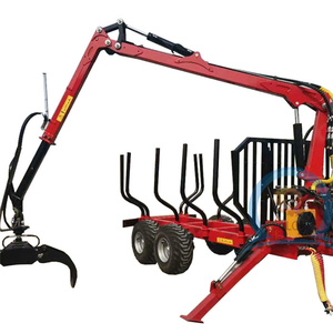 <strong>Timber</strong> Crane with Trailer Forestry <strong>Machine</strong> Log Loader Logging Equipment Grapple Truck Wood Crawl Gripper Log Grappler - Product Image 1