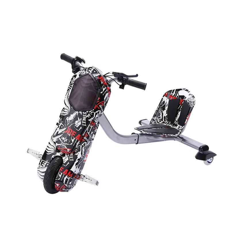 Elektrikli Scooter lityum pil Ce güç Motor davul D2 250W elektrikli Go Karts 8 inç katı lastik Üç tekerlekli Drift bisikleti