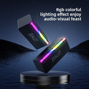 Zealot ลำโพงบลูทูธแบบพกพา S72สำหรับลำโพงบลูทูธ RGB LED 20W ช่องเสียบการ์ดซับวูฟเฟอร์กลางแจ้งช่องเสียบการ์ดเครื่องเสียงบ้านขนาดเล็กแบตเตอรี่ข้ามชายแดน