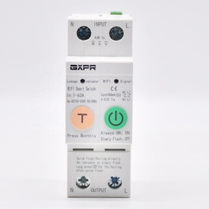 TUYA GXB1 63M 1 p2p 63A Mcb <span class=keywords><strong>Wifi</strong></span> Switch Alexa Google Home app mobili interruttore automatico <span class=keywords><strong>Wifi</strong></span> modulare intelligente interruttore di controllo remoto