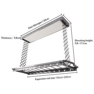 Ceiling Smart Drying Rack With Led Lighting and Space Saving Features