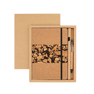<strong>Custom</strong> Logo A5 <strong>Notebook</strong> with Coffee Stitch Cork Cover Eco-Friendly Recycled Leather Journal <strong>Notebook</strong> for Note Taking Gift Giving - Product Image 4