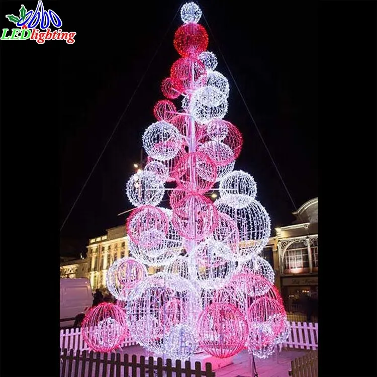 2024 LED esterno a spirale corda luce albero di Natale per la decorazione della strada e del nuovo anno decorazione di natale con CE ROHS ISO9001