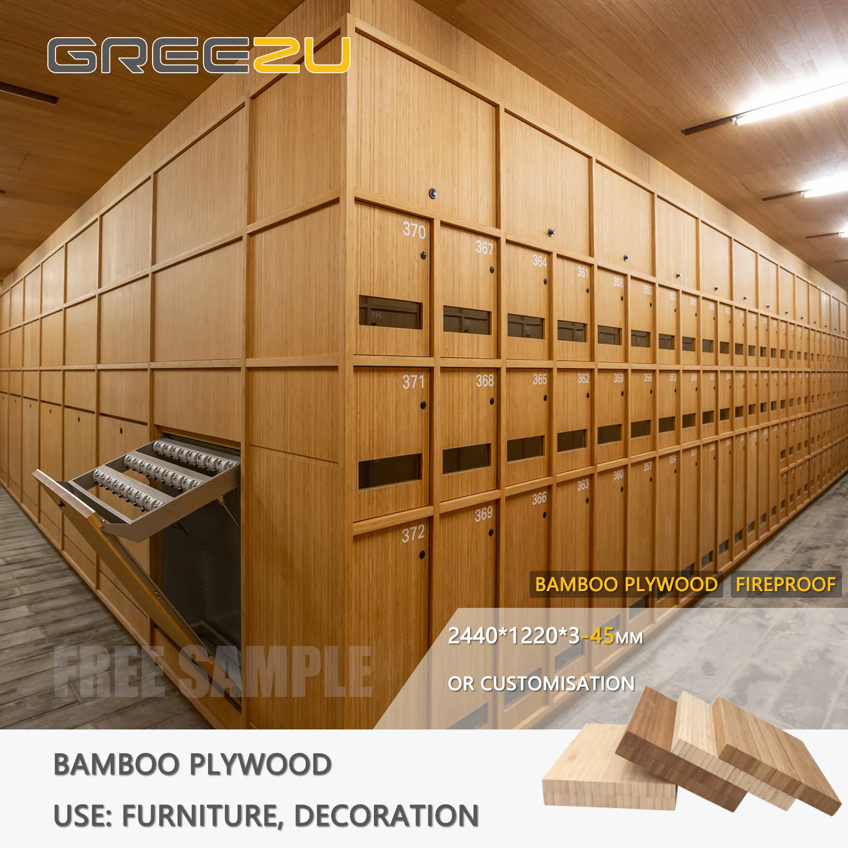 Panneau de contreplaqué de bambou en bois massif imperméable pour les projets de menuiserie Feuille de contreplaqué de bambou naturel laminé sur mesure Contreplaqué de Bambu