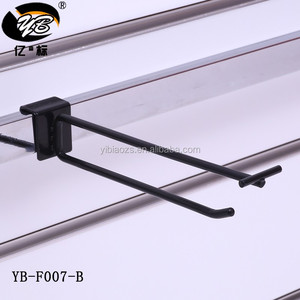 6&quot; 8&quot; 10&quot; 12&quot; 14&quot; Chrome Square Tube Cross Bar <strong>Flip</strong> Scanner <strong>Hooks</strong> Double Lines Metal Crossbar <strong>Display</strong> <strong>Hook</strong> with Price Tag Holder - Product Image 5
