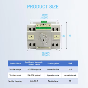 4Pインテリジェント自動電源転送スイッチ220V ATSコントローラ - Product Image 3