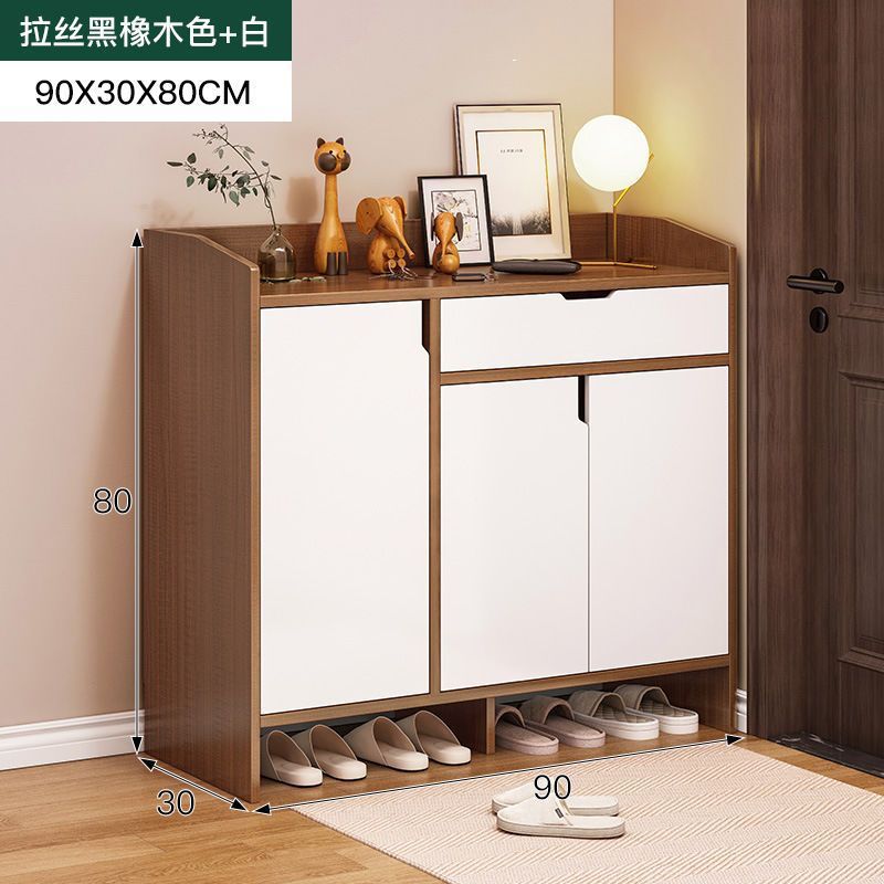 90CM brushed black oak color white-smoke