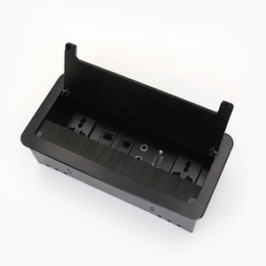 铝合金桌面弹出式插头电源插座带USB桌面翻盖电源插座 - Product Image 2