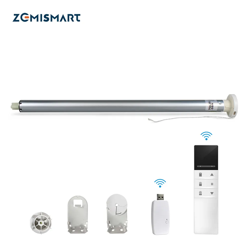 Zemismart Tuya WiFi Smart tubolare Motor Roller Shade sistema di tende automatico per tubo da 38mm Alexa Google Home batteria integrata