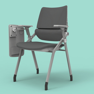 トレーニングレセプションビジタースタッカブルメッシュチェアオフィスデスク会議用テーブルと椅子用ライティングタブレット付きホイールルーム - Product Image 3
