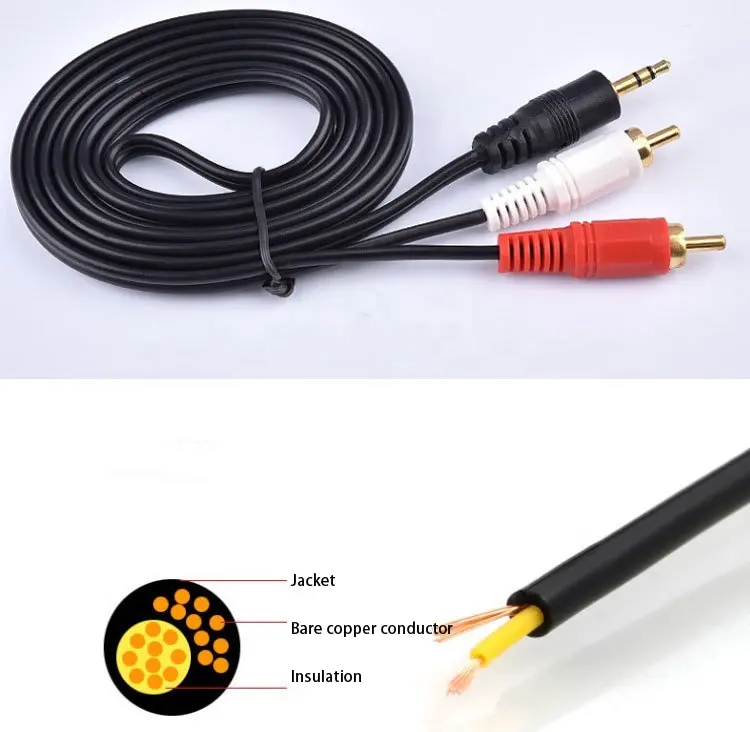 audio video 3 pin xlr cable connector 3 pin female cable RCA audio av cable