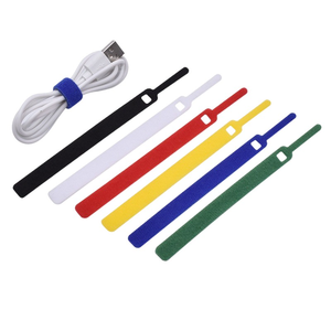 P-Type <strong>Elastic</strong> Cable Tie Strap Nylon <strong>Hook</strong> and <strong>Loop</strong> Fastener for Cellphone USB Data Wire Charger Earphone Phone Accessory - Product Image 2