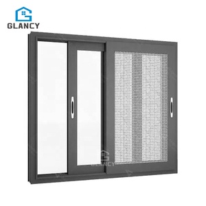 Ucuz fiyat çift camlı alüminyum çerçeve sürgülü pencereler 3 parça sürgülü pencere bina için - Product Image 2