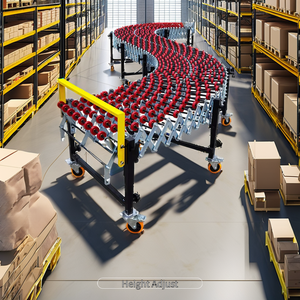 Línea transportadora flexible de ruedas de patín de descarga de paquetes de almacén logístico fácil de mover - Product Image 6