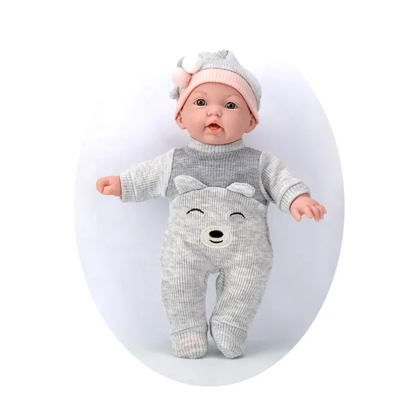 Poupées de bébé en coton doux de 11 pouces, nouveau-né en SILICONE