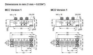 MCC162-16IO1サイリスタモジュールMCD162-16IO1サイリスタダイオードモジュール - Product Image 6