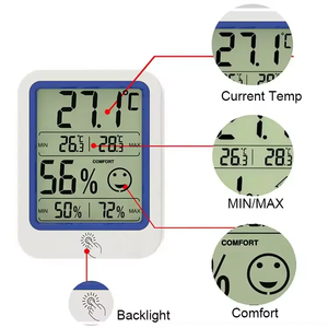 Estación meteorológica doméstica con pantalla Digital MAX/MIN Sensor de temperatura LCD higrómetro retroiluminación de uso interior - Product Image 3