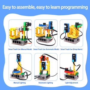 STEM Education PythonプログラミングビルディングブロックスマートビンサイトキットESP32ボード付き電子センサーキット - Product Image 6