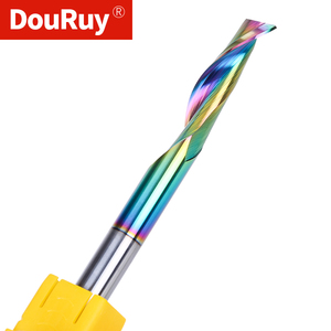 DouRuy CNC Milling <strong>Cutter</strong> Single Flute Spiral Drill Bit Router Bit for Aluminum Alloy Windows and Doors Processing - Product Image 5