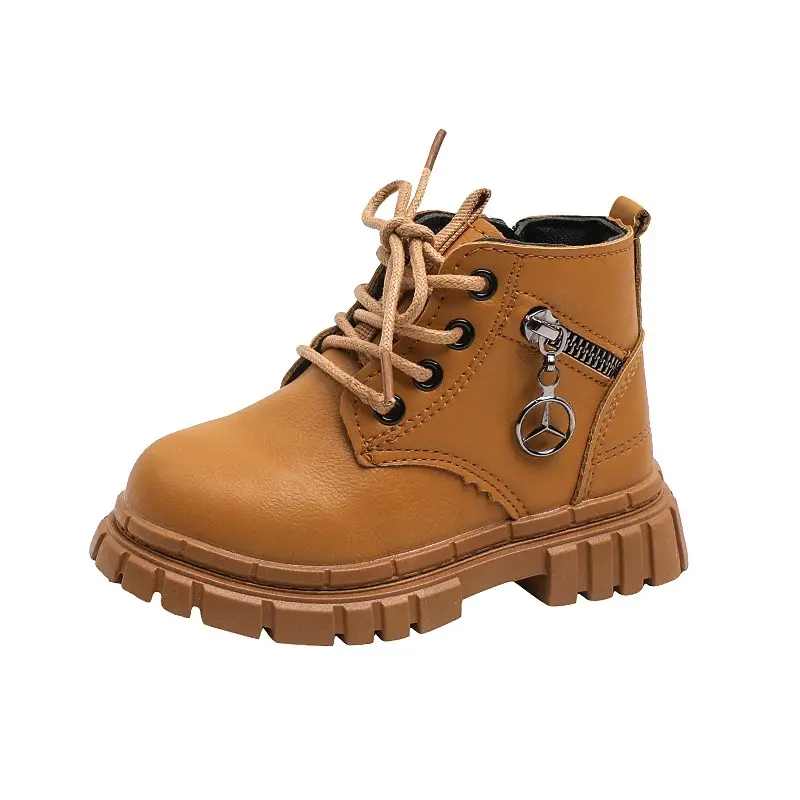 Nuove scarpe per bambini moda ragazzi e ragazze stivali Martin in pelle PU scarpe antinfortunistiche da alpinismo all'aperto stivali da neve per bambini antiscivolo