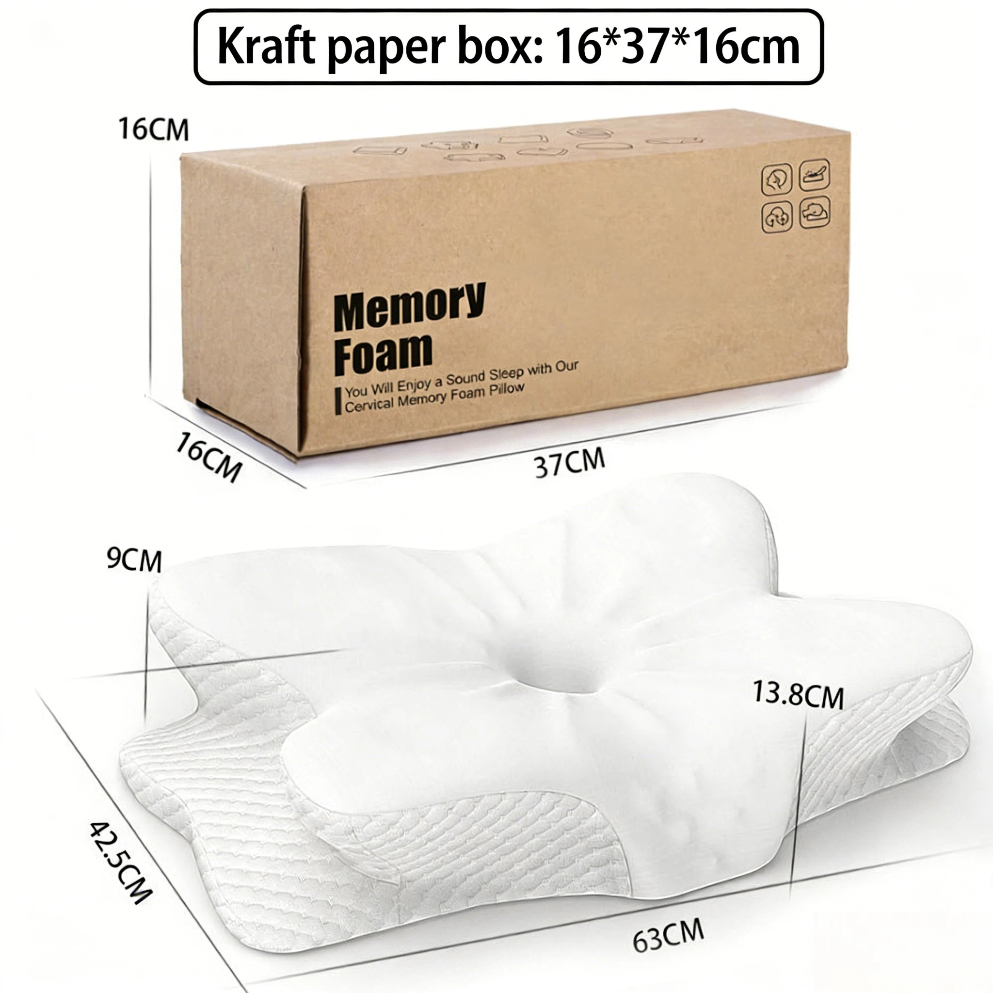 Boîte en papier kraft blanc